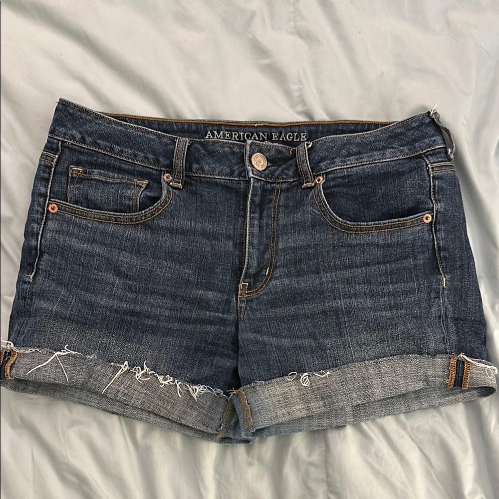 American Eagle Outfitters Women's Denim Shorts - Dark Blue